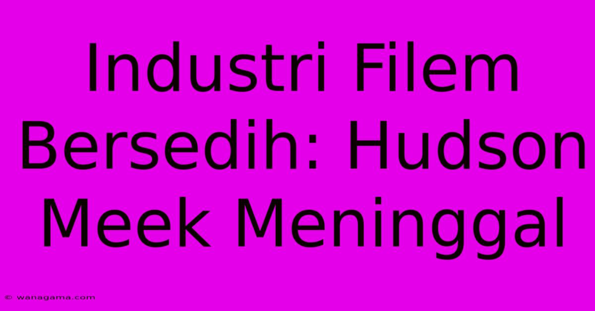 Industri Filem Bersedih: Hudson Meek Meninggal