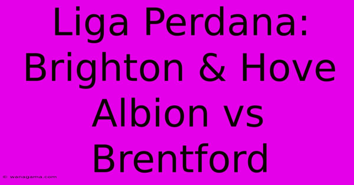 Liga Perdana: Brighton & Hove Albion Vs Brentford