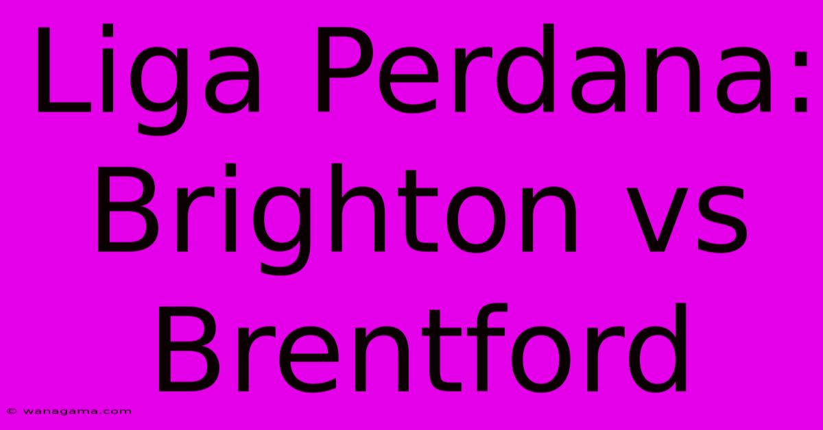 Liga Perdana: Brighton Vs Brentford