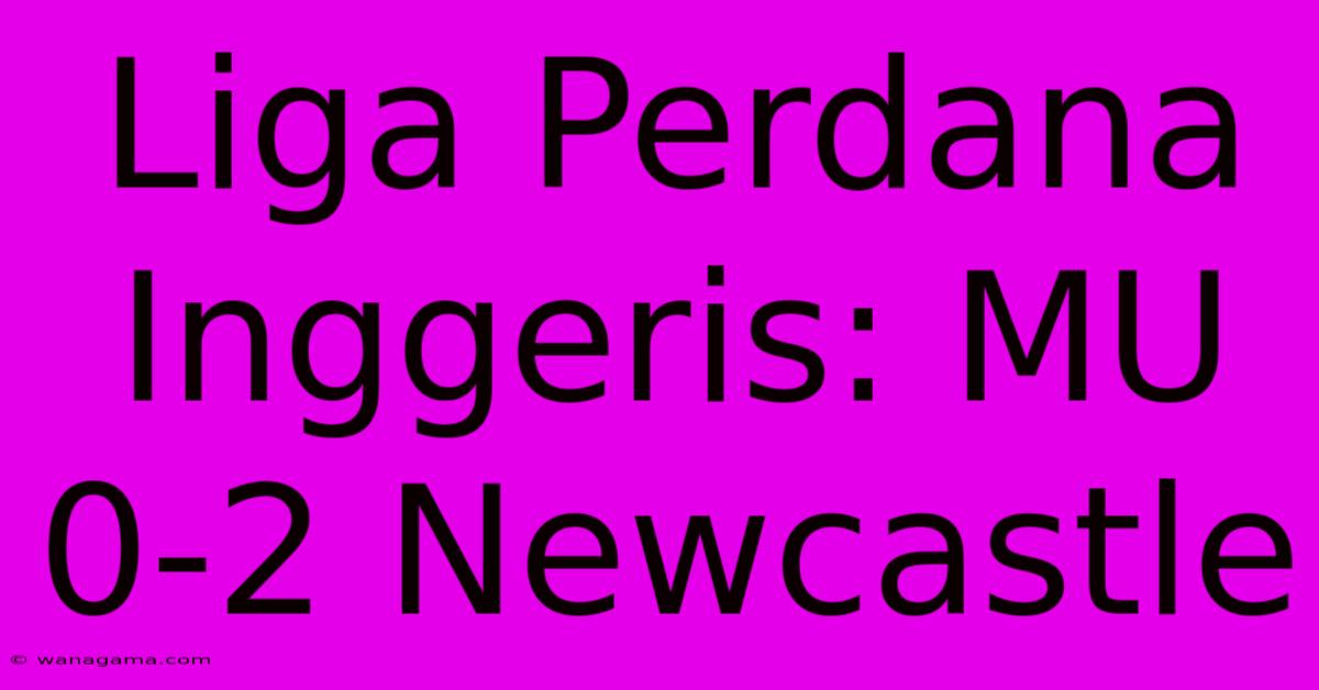 Liga Perdana Inggeris: MU 0-2 Newcastle