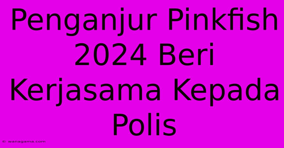 Penganjur Pinkfish 2024 Beri Kerjasama Kepada Polis