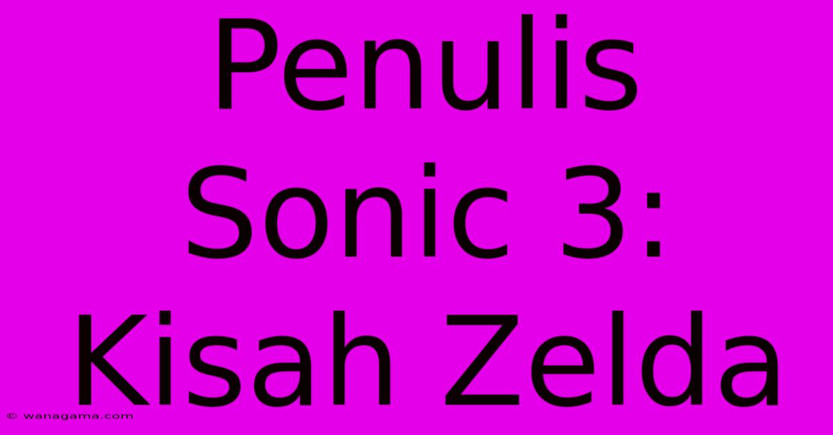 Penulis Sonic 3: Kisah Zelda