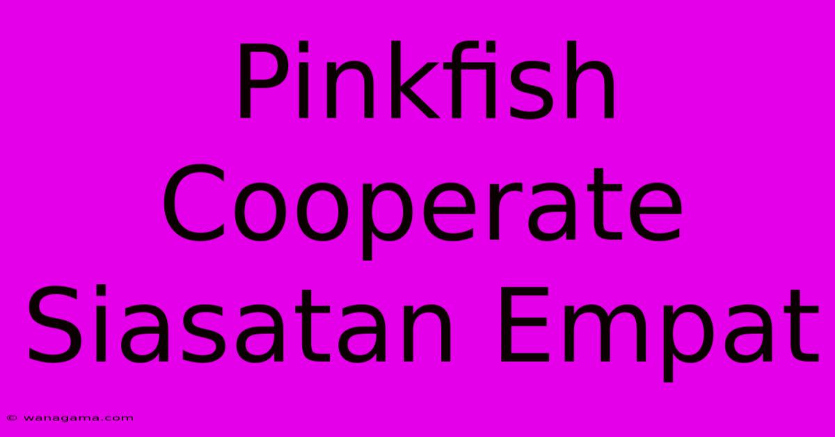 Pinkfish Cooperate Siasatan Empat