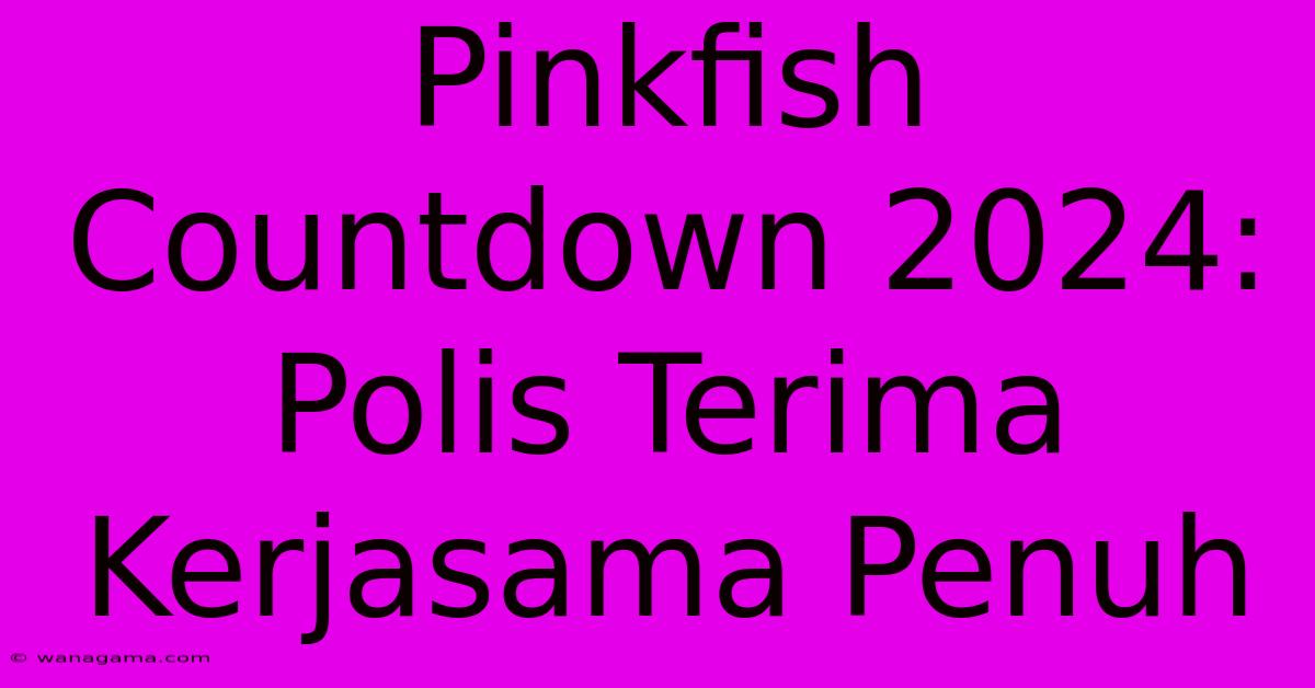 Pinkfish Countdown 2024: Polis Terima Kerjasama Penuh