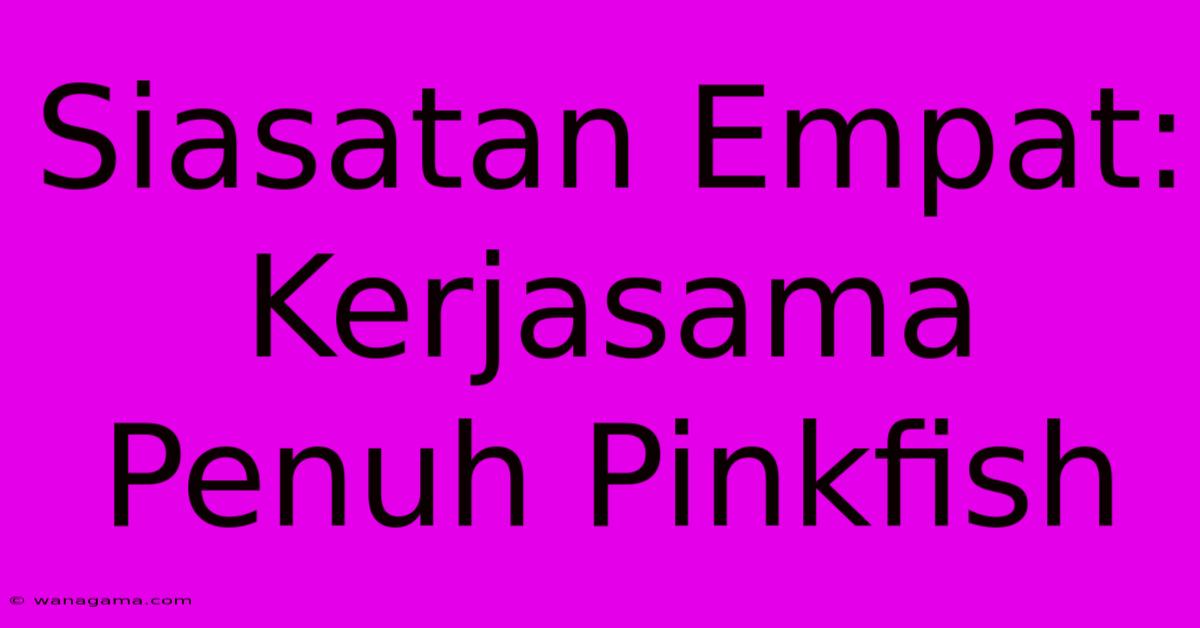 Siasatan Empat: Kerjasama Penuh Pinkfish