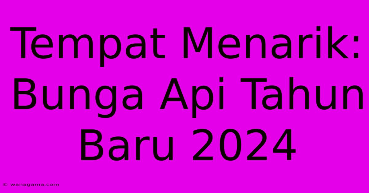 Tempat Menarik: Bunga Api Tahun Baru 2024