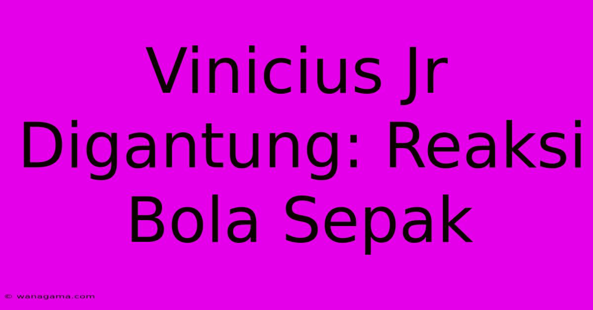 Vinicius Jr Digantung: Reaksi Bola Sepak