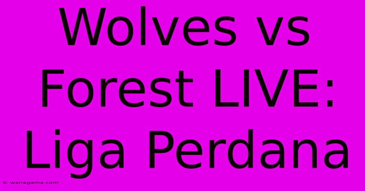 Wolves Vs Forest LIVE: Liga Perdana